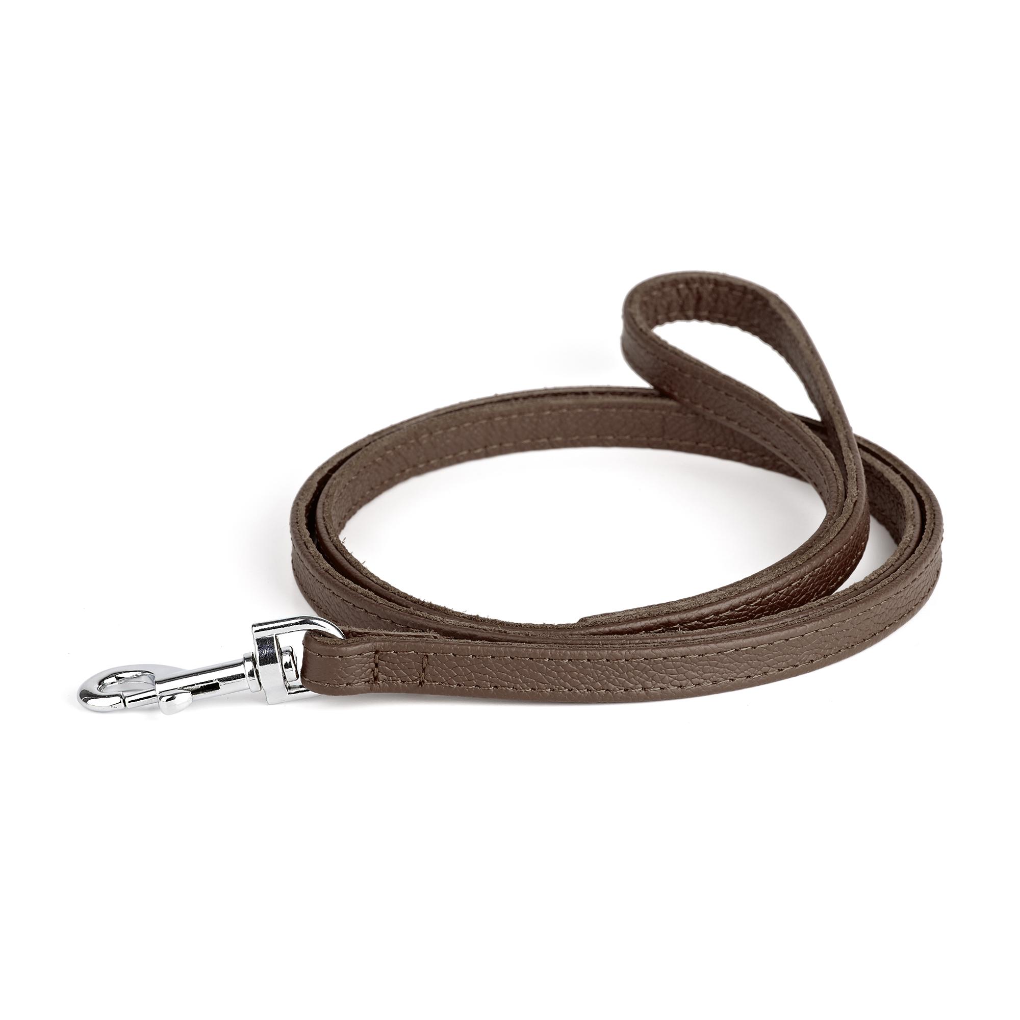 Поводок KareLine из натуральной кожи 12 мм 1200 мм Темно-коричневый (8231/12)