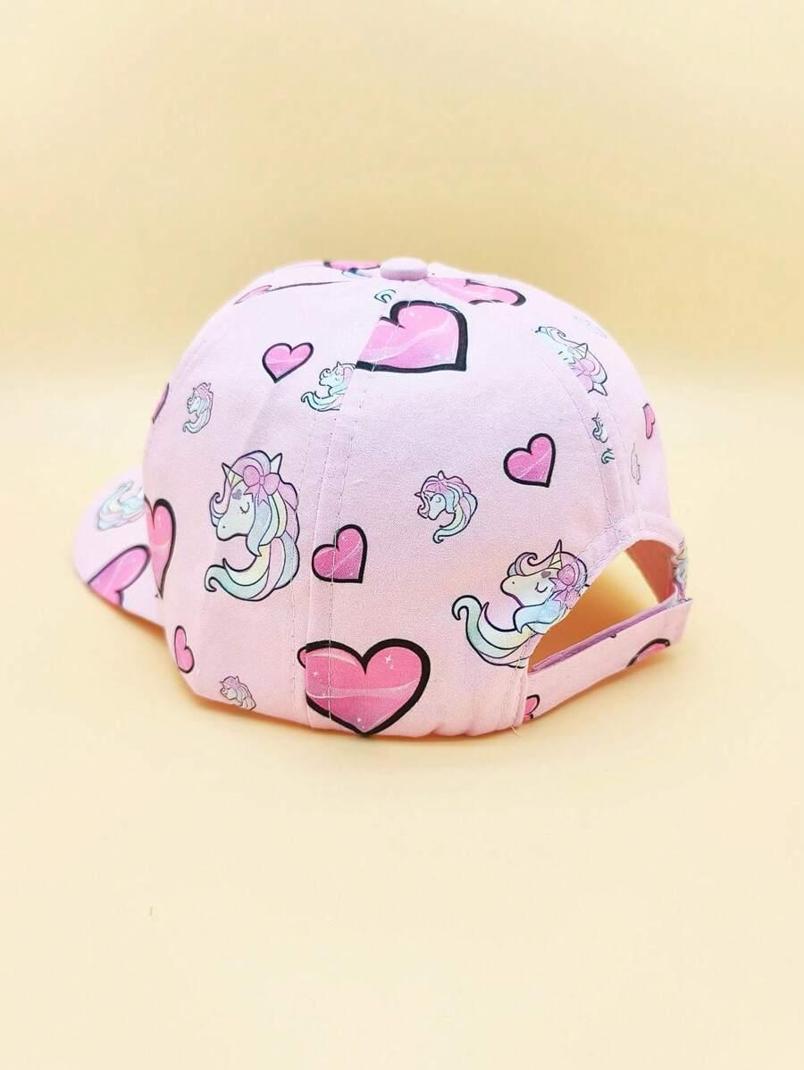 Кепка детская Единорог для девочек с регулиремым размером на липучке из полиэстра с изогнутым козырьком 50-54 см Розовый (D-0161) - фото 4 Кепка детская Единорог для девочек с регулиремым размером на липучке из полиэстра с изогнутым козырьком 50-54 см Розовый (D-0161) - фото 4