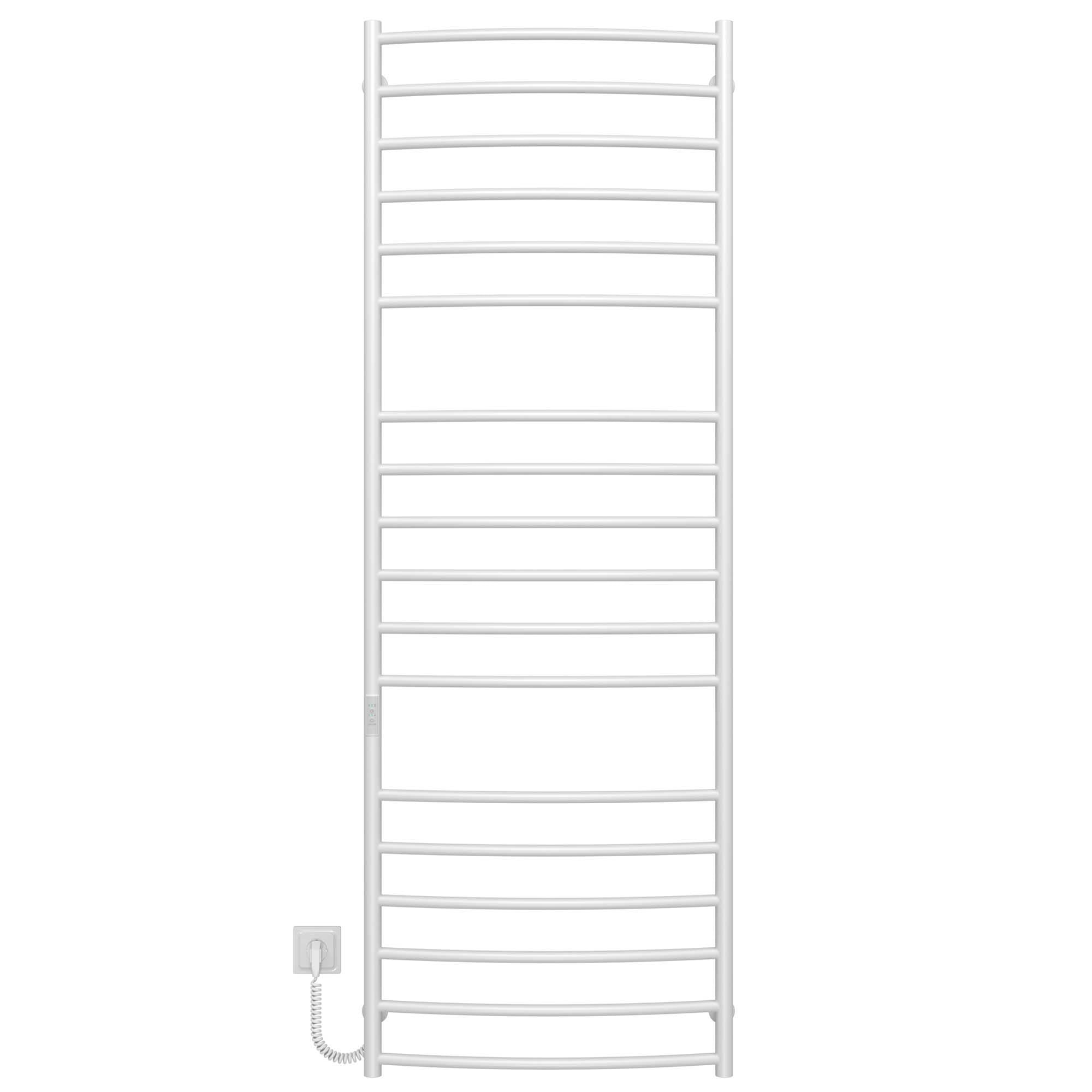 Полотенцесушитель электрический Deffi Классик Элит П18 WD03 левое подключение нержавеющая сталь 600х1800 мм Белый (C.KE.180.60.18.EWL3)