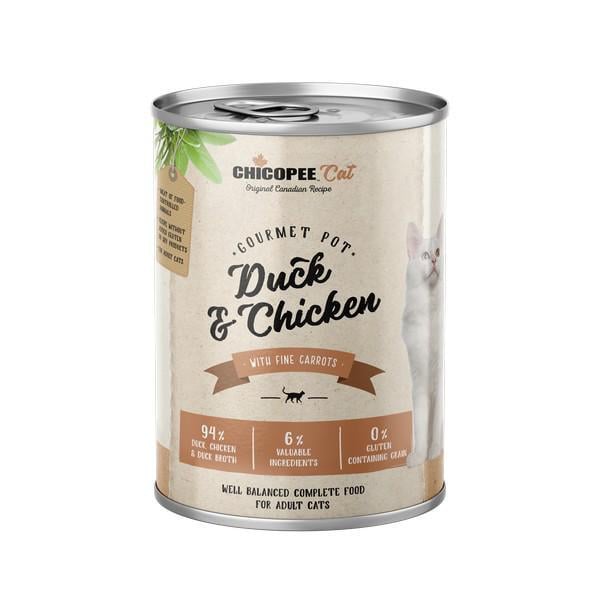 Консерва Chicopee Cat Gourmet pot Duck & Chicken для котів качка 400 гр х 6 шт.