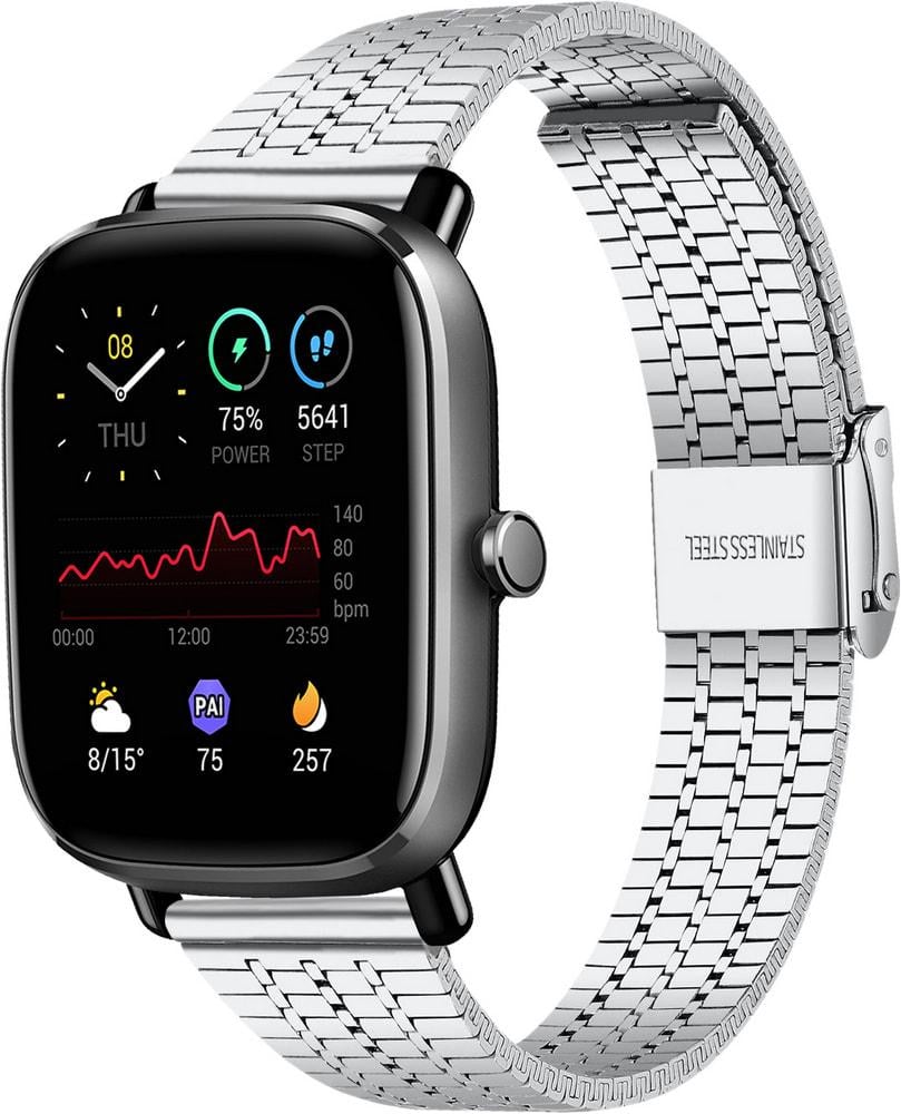 Браслет металлический Counic для Amazfit GTS 2 mini Silver (34043-59)