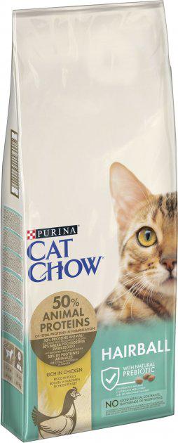 Сухой корм для кошек Purina Cat Chow Hairball с курицей 15 кг (5997204514523) - фото 1 Сухой корм для кошек Purina Cat Chow Hairball с курицей 15 кг (5997204514523) - фото 1