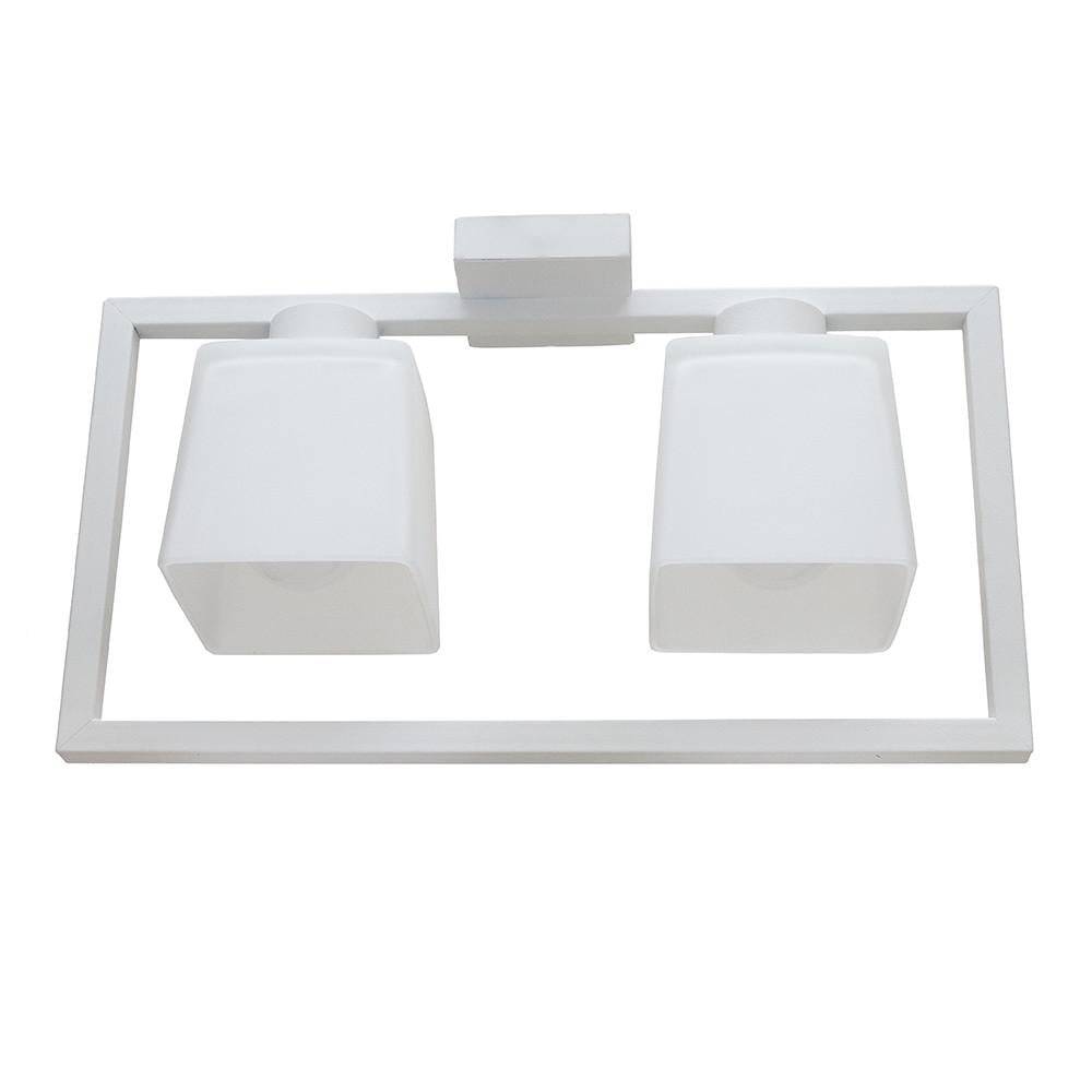 Люстра MSK ELECTRIC Boston с металлическим каркасом под две лампы Е27 Белый (NL 400230-2 WH)