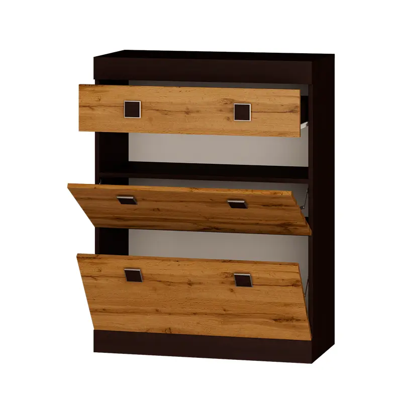 Тумба для обуви Еверест Соната 800 Венге темный/ДУб крафт золотой (26767145) - фото 2 Тумба для обуви Еверест Соната 800 Венге темный/ДУб крафт золотой (26767145) - фото 2