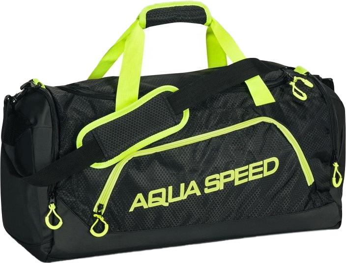 Сумка спортивная Aquaspeed Duffel Bag 55x26x30 см Черно-зеленая (5908217667304)