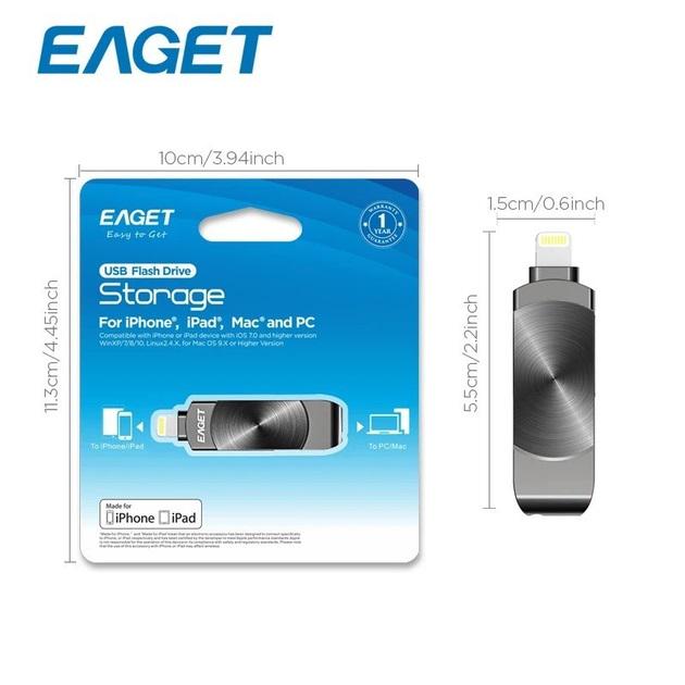 Флешка-накопитель Eaget 256GB MFI 2в1 для iPhone/ПК - фото 2