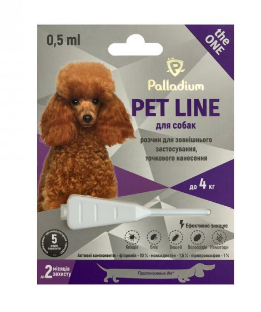 Капли для собак Palladium Pet Line The One от блох/клещей/гельминтов (00000005468)