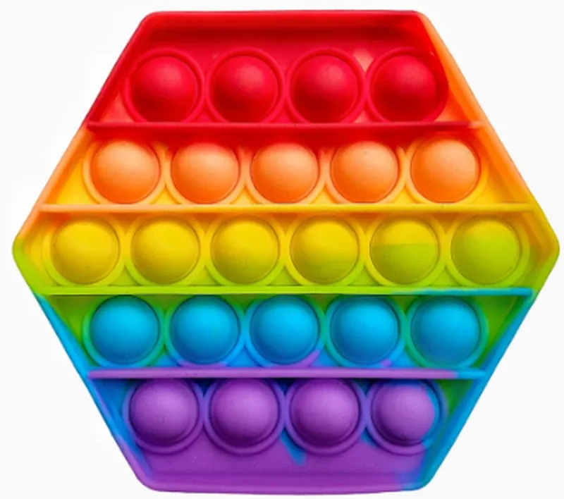 Антистресс игрушка Pop It шестиугольник 15x15 см (7886630)