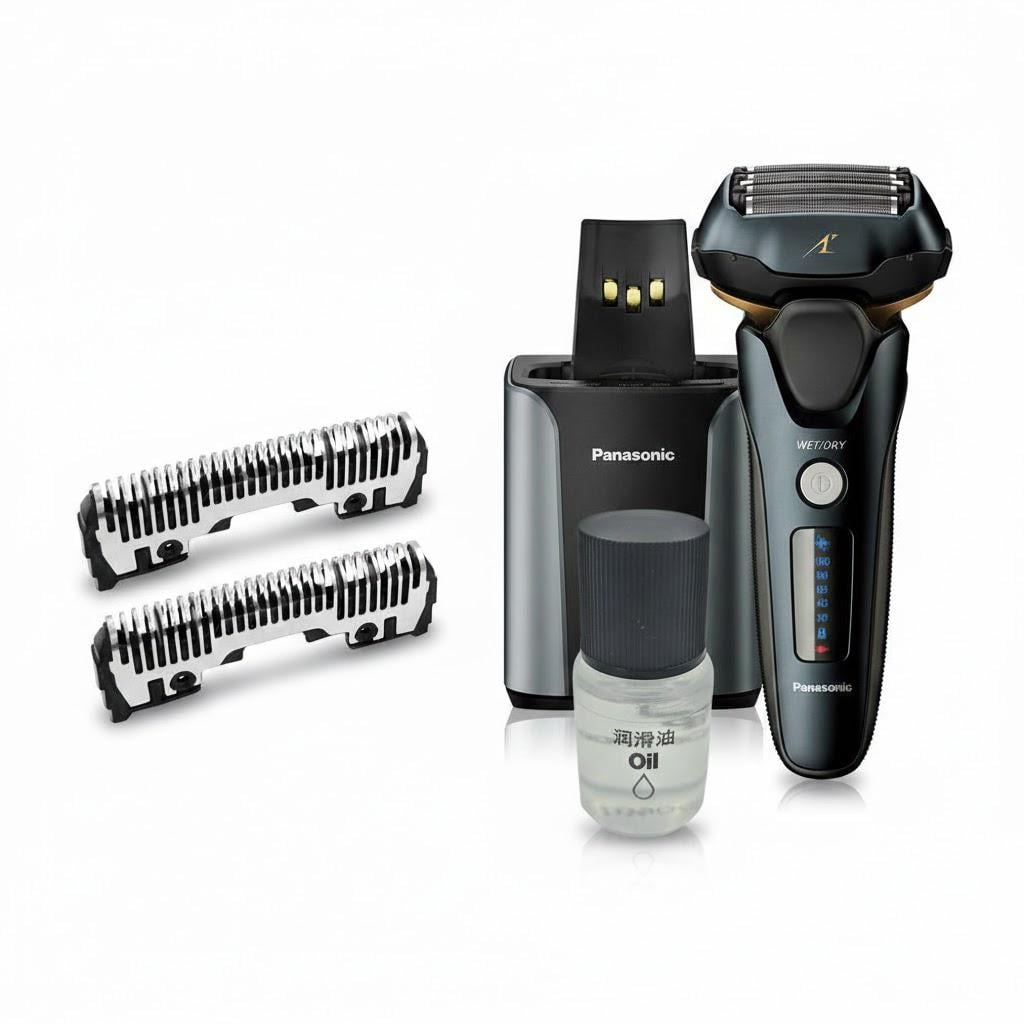 Электробритва Panasonic ES-LV97-K820-ASН с дополнительным набором из лезвий WES-9170Y-1361 и маслом WES-8196X-7911 (32379203)