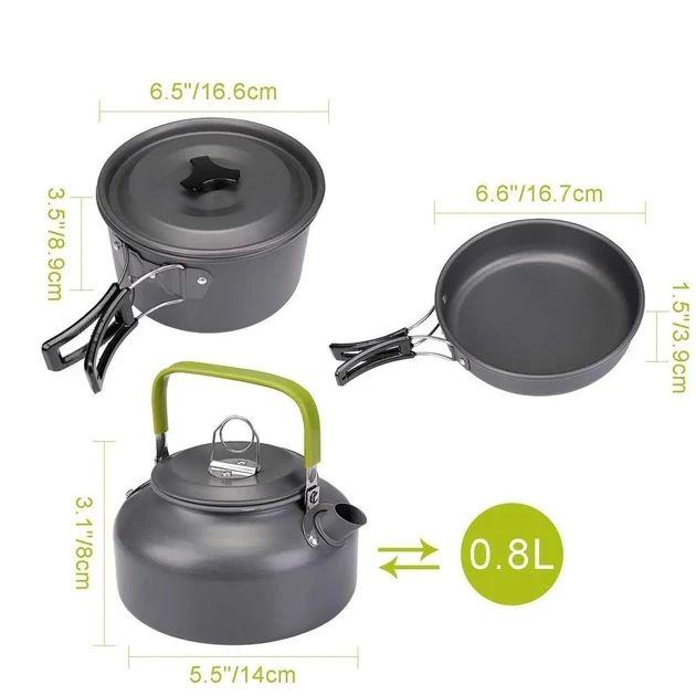 Набір посуду алюмінієвий DS-308 MA-71 для кемпінгу (MA-71) - фото 4 Набір посуду алюмінієвий DS-308 MA-71 для кемпінгу (MA-71) - фото 4