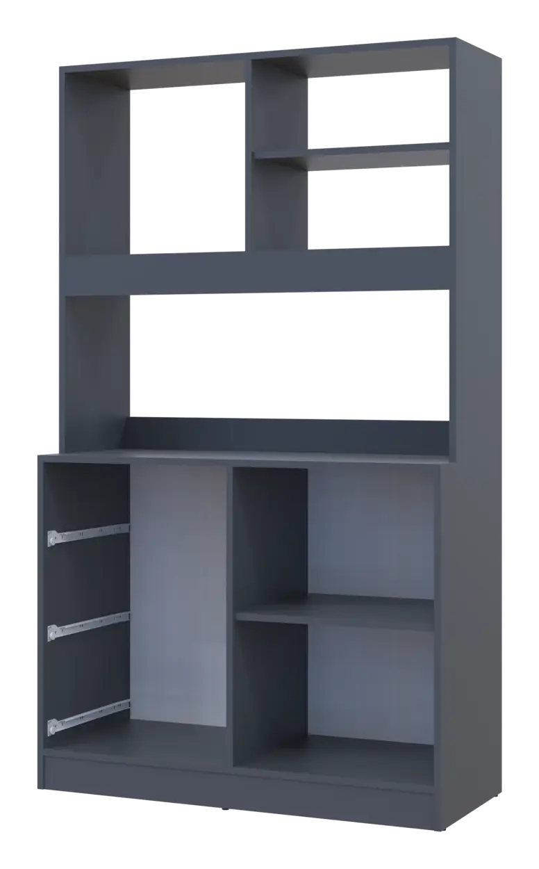 Міні-кухня Doros Лея ДСП 100х43х171 см Графіт/Дуб явок (DRS-011435) - фото 4 Міні-кухня Doros Лея ДСП 100х43х171 см Графіт/Дуб явок (DRS-011435) - фото 4