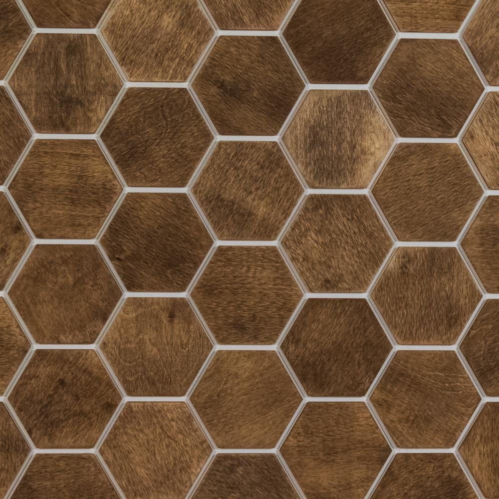 Панель деревянная на стену Соты 1 кв. м 36 шт. Береза темная (111726) - фото 3