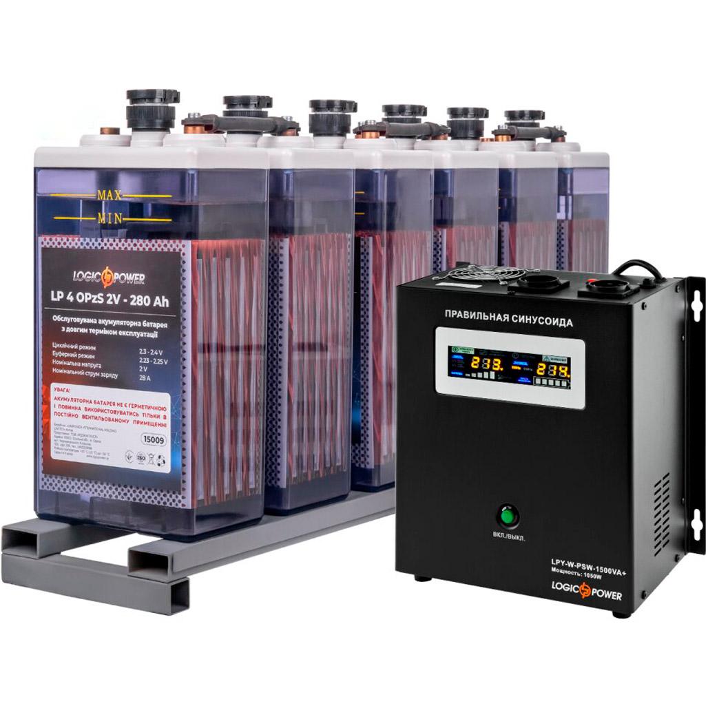 Джерело безперебійного живлення LogicPower UPS 1500VA та 12шт. х АКБ LP 4 OPzS 2V 280 Ah (19670)