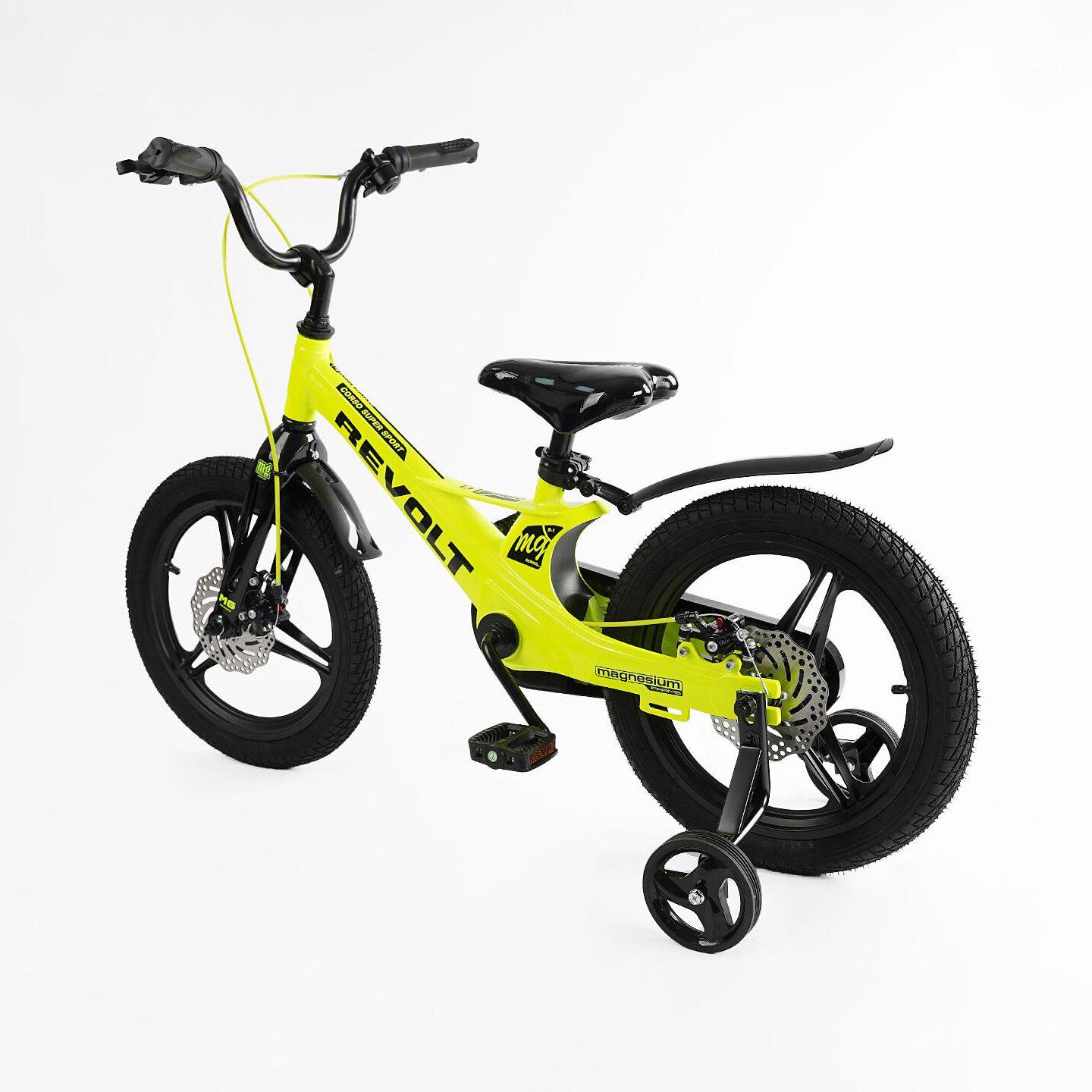 Велосипед двухколесный Corso Revolt 16" детский магниевый Желтый - фото 3 Велосипед двухколесный Corso Revolt 16" детский магниевый Желтый - фото 3