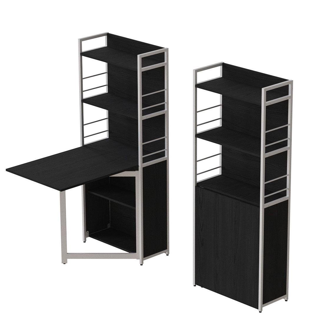 Стіл книжка з етажеркою Ferrum-decor Практик 2 метал/ДСП 16 мм 1555x640x990 мм Білий/Сосна Кембра (FRD-104634) - фото 4 Стіл книжка з етажеркою Ferrum-decor Практик 2 метал/ДСП 16 мм 1555x640x990 мм Білий/Сосна Кембра (FRD-104634) - фото 4