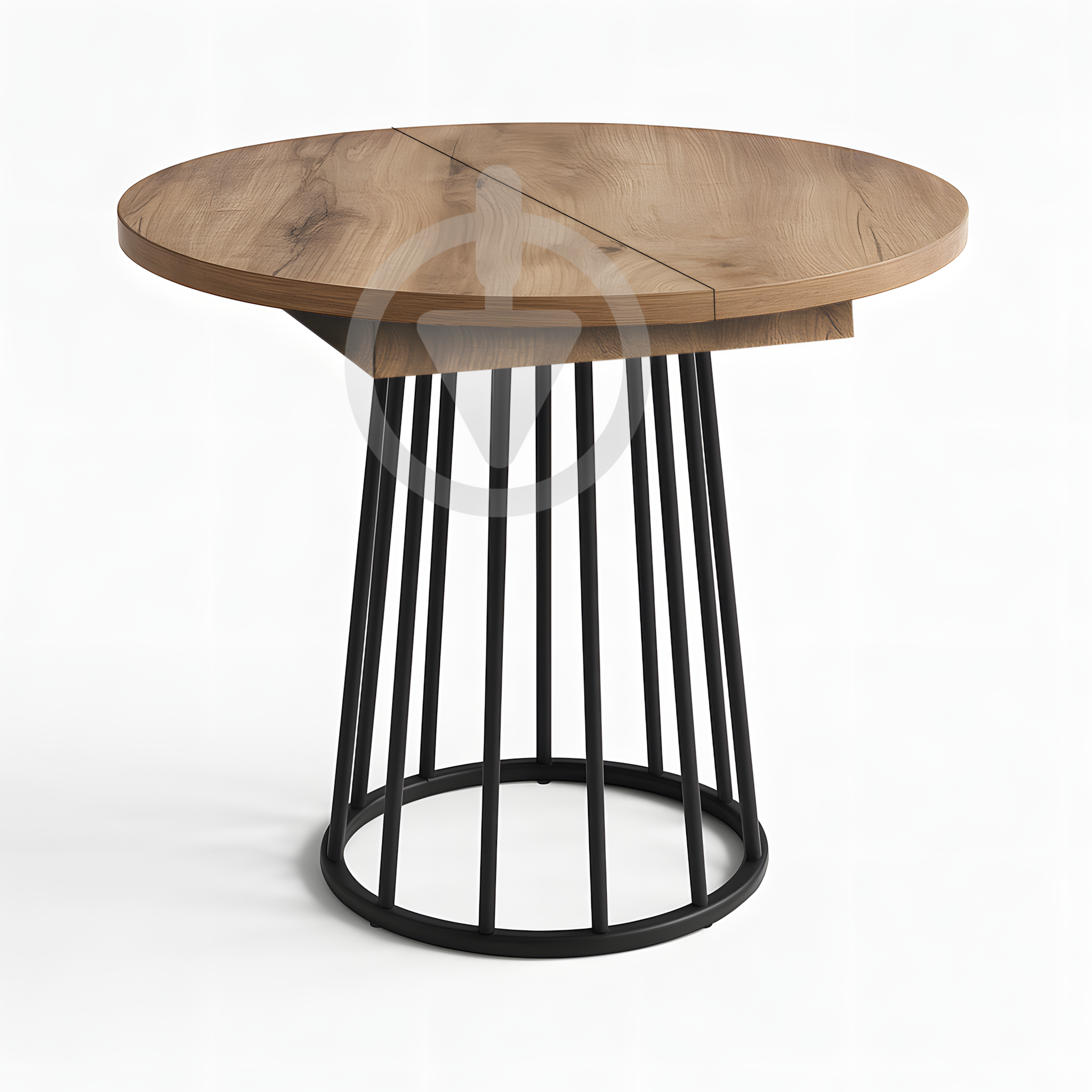 Стол кухонный раскладной RoMax Elegant Slide 110x75/140x75 см Loft Дуб Крафт Золотой/Черный - фото 1