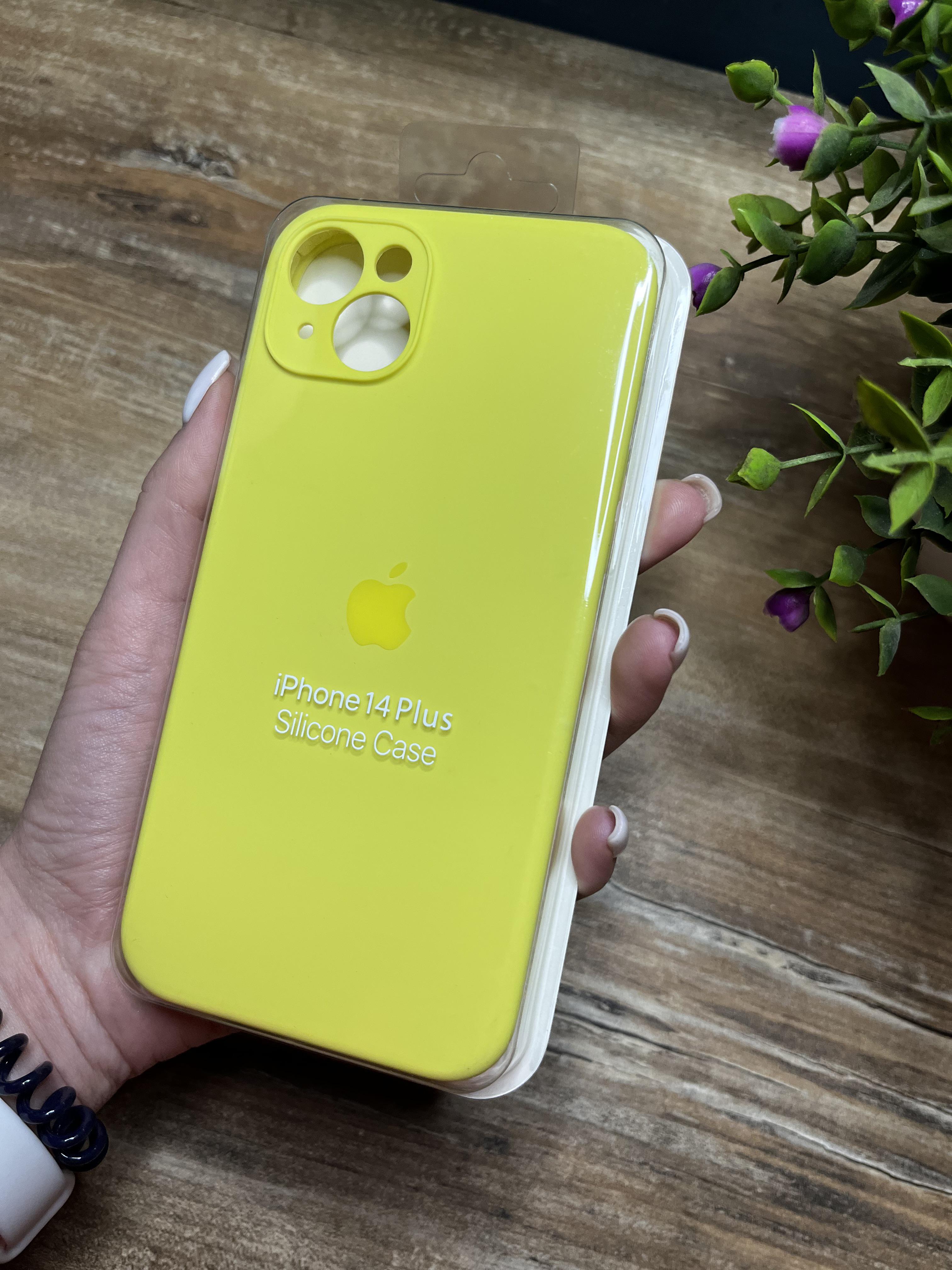 Чохол накладка на iPhone (Айфон) 14 Plus закритий низ та закрита камера silicone case full camera на apple