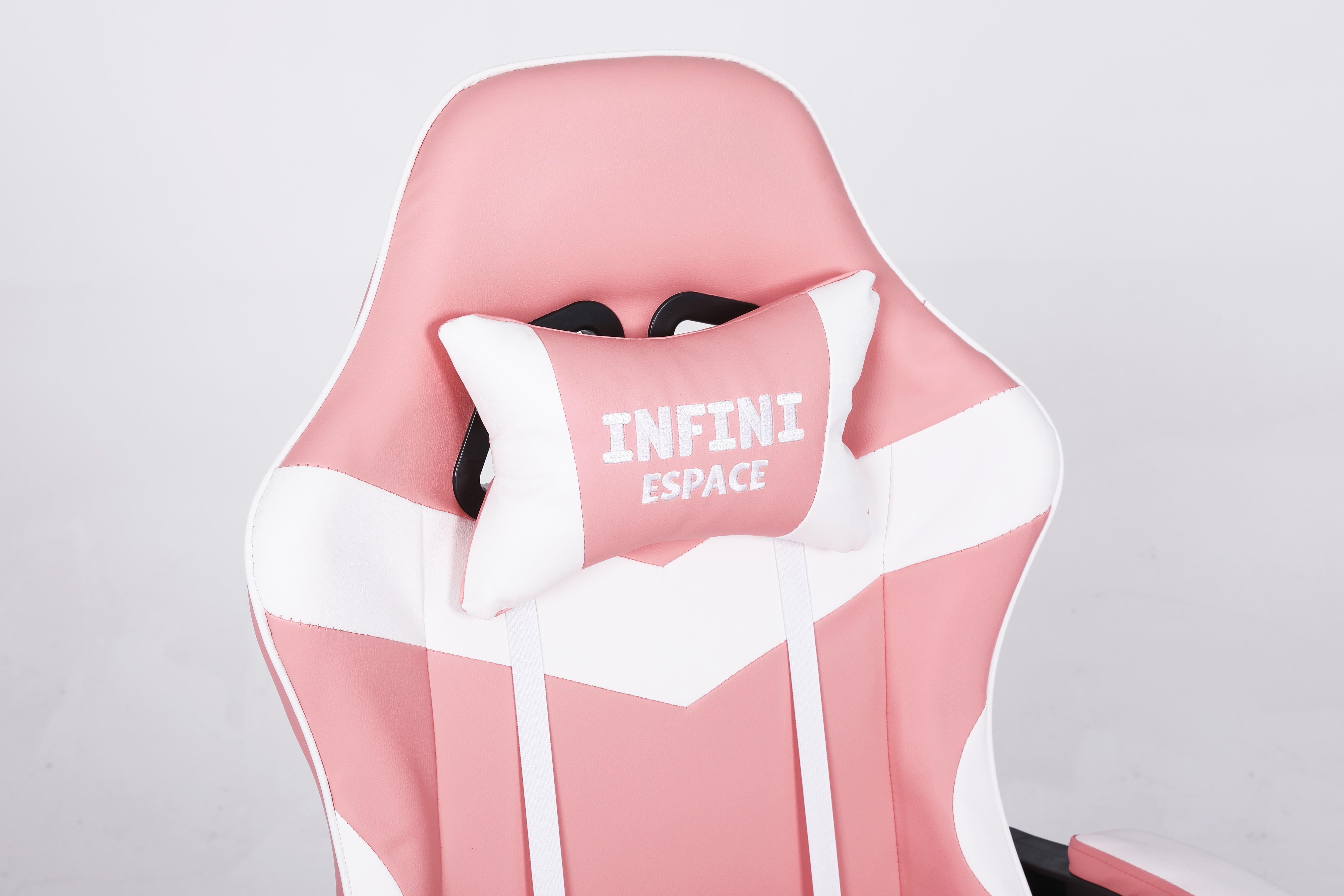 Кресло компьютерное с подставкой для ног Infini Espace Розовый (22288282) - фото 7 Кресло компьютерное с подставкой для ног Infini Espace Розовый (22288282) - фото 7
