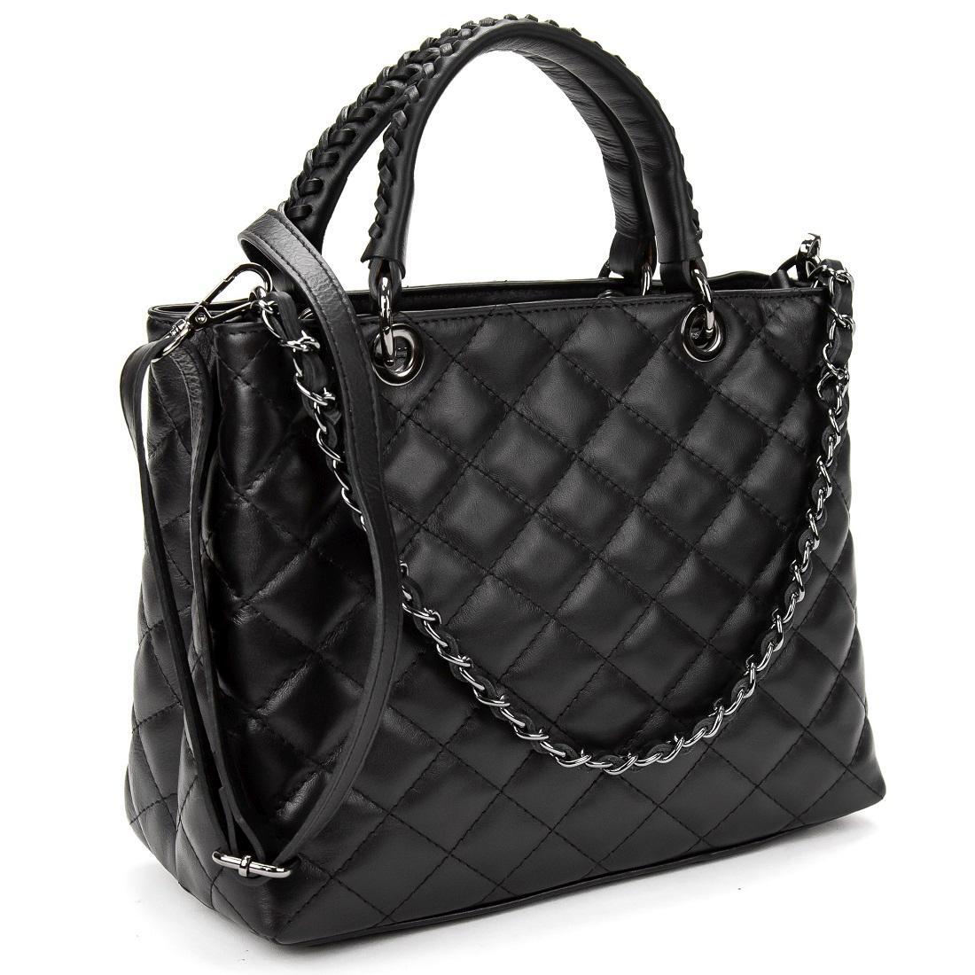 Женская сумка Royal Bag F-IT-8706A кожаная Черный (5875)
