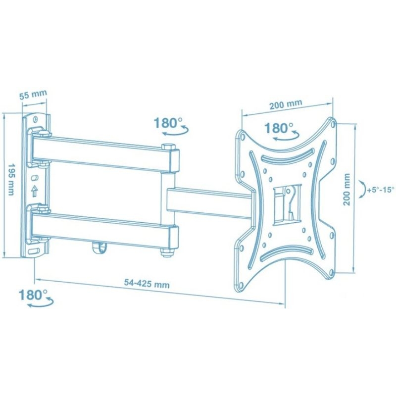 Кріплення для телевізора Walfix R-353B настінний 15-42" (tf1365) - фото 3