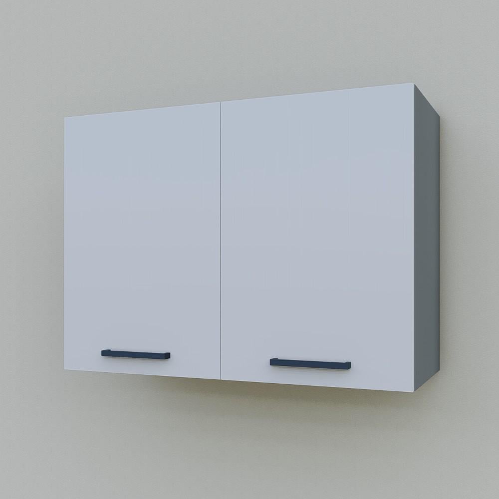 Шкаф верхний для кухни навесной Opendoors МП11 под сушку 800 мм Светло-серый/Графитовый (МП11/16)