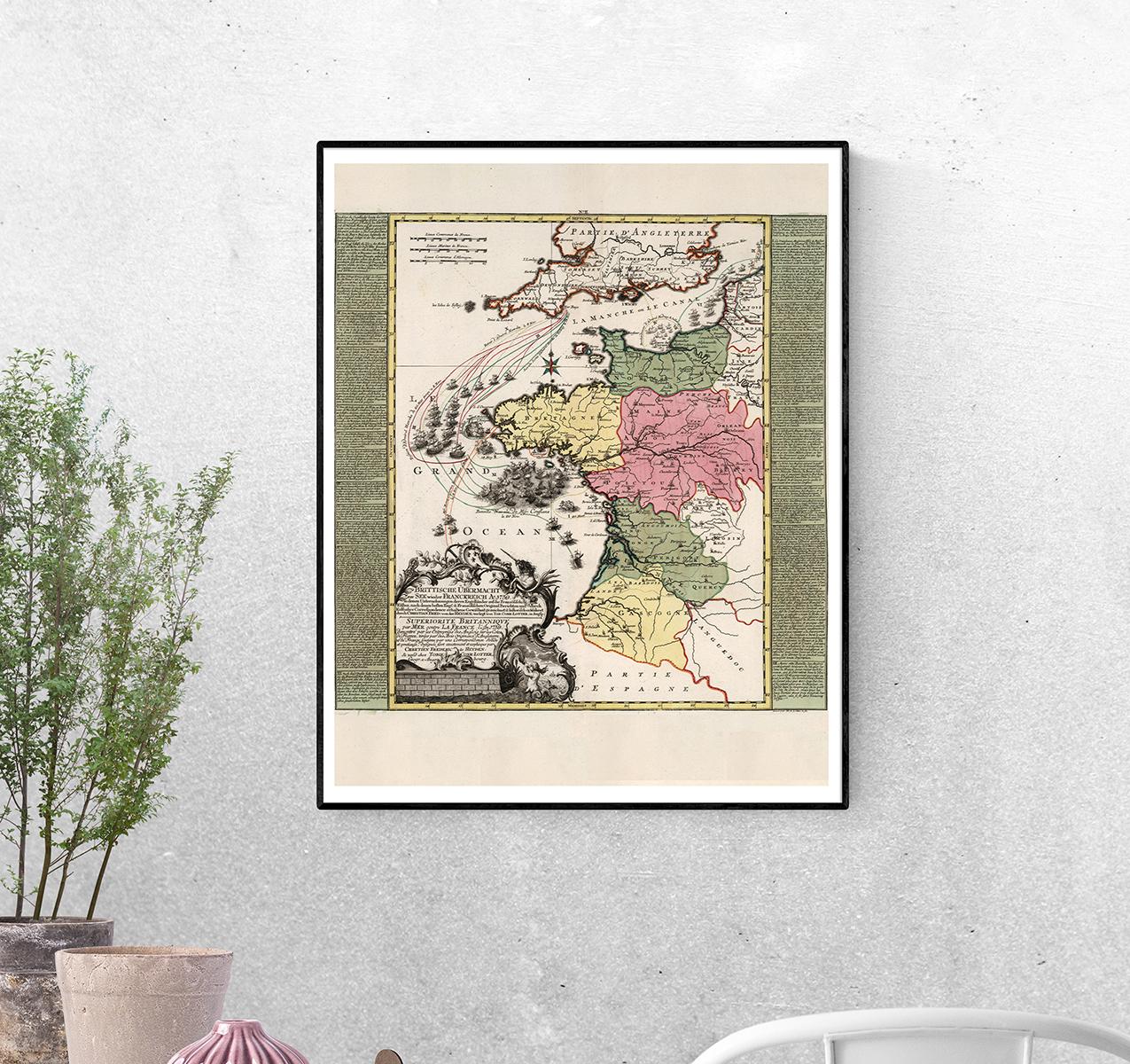 Постер Превосходство Великобритании на море над Францией в 1759 году формат А-1