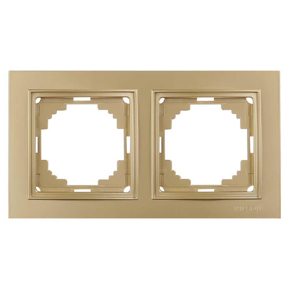Рамка двухместная Nilson Thor Золотой (27150092)