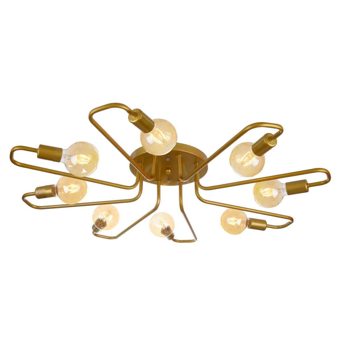 Люстра лофт Brille з золотистим покриттям на 8 лампочок BR-01 617C/8 E27 G Золото