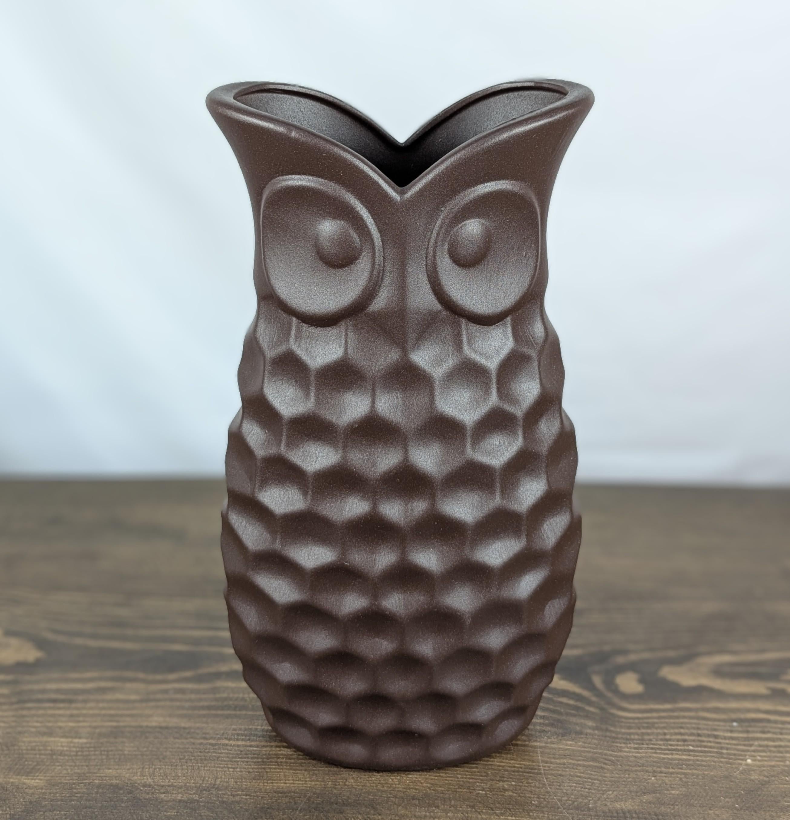 Ваза Nana ceramics Сова 38 см Шоколадна