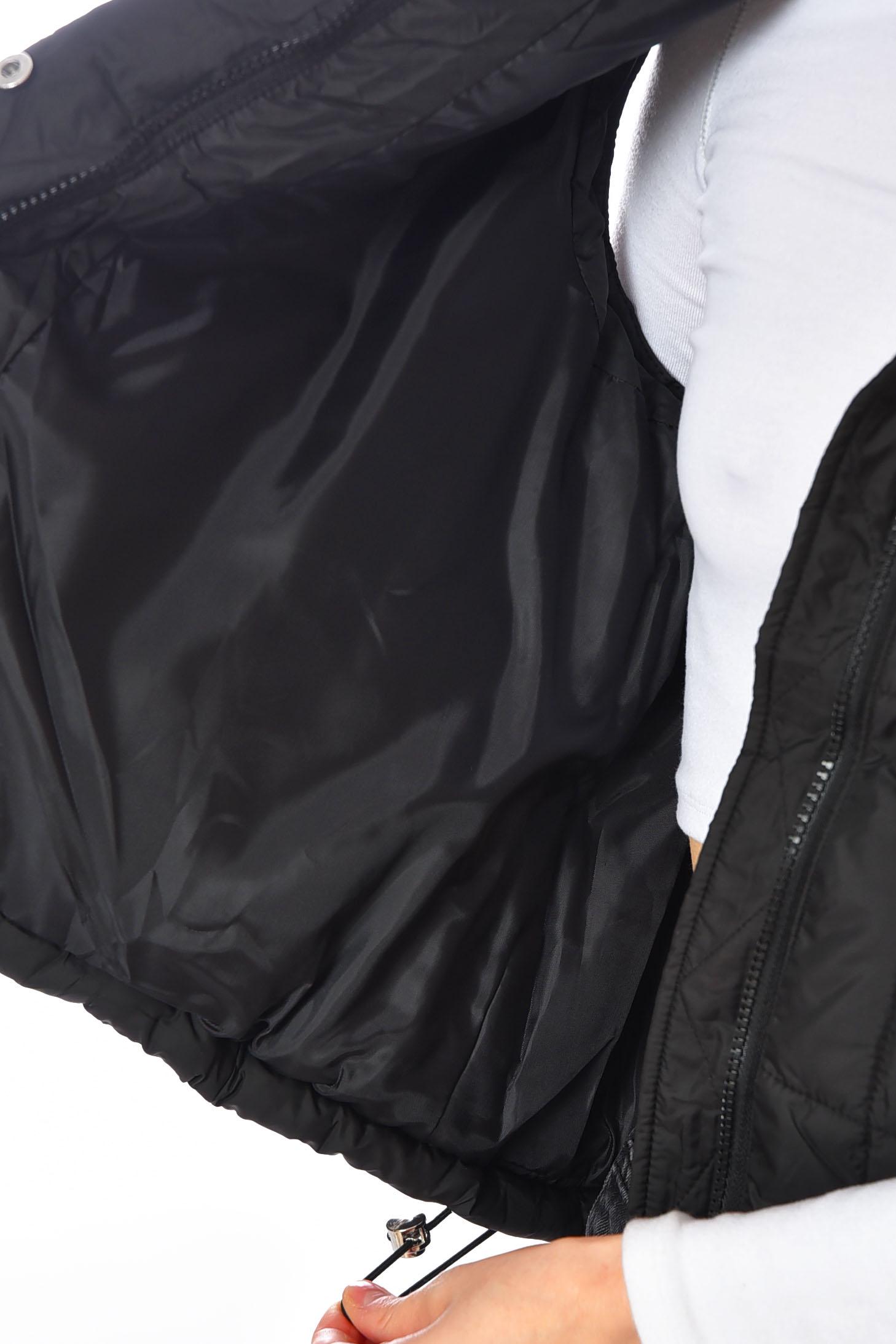 Жилетка жіноча однотонна 200300 XL Чорний - фото 4 Жилетка жіноча однотонна 200300 XL Чорний - фото 4