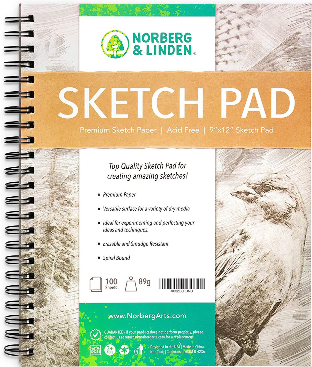 Альбом для эскизов и зарисовок NORBERG&LINDEN на спирали А4 100 л. (1549)