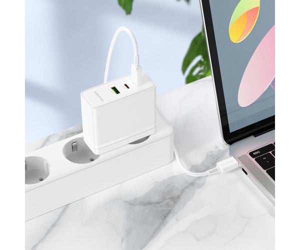 Устройство сетевое зарядное Borofone BN11 High Power PD100W/30W 5A White - фото 4 Устройство сетевое зарядное Borofone BN11 High Power PD100W/30W 5A White - фото 4