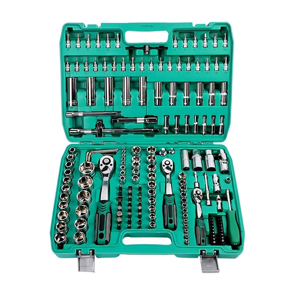 Набор инструментов в пластиковом кейсе с трещеткой на 172 предметов (23739694)