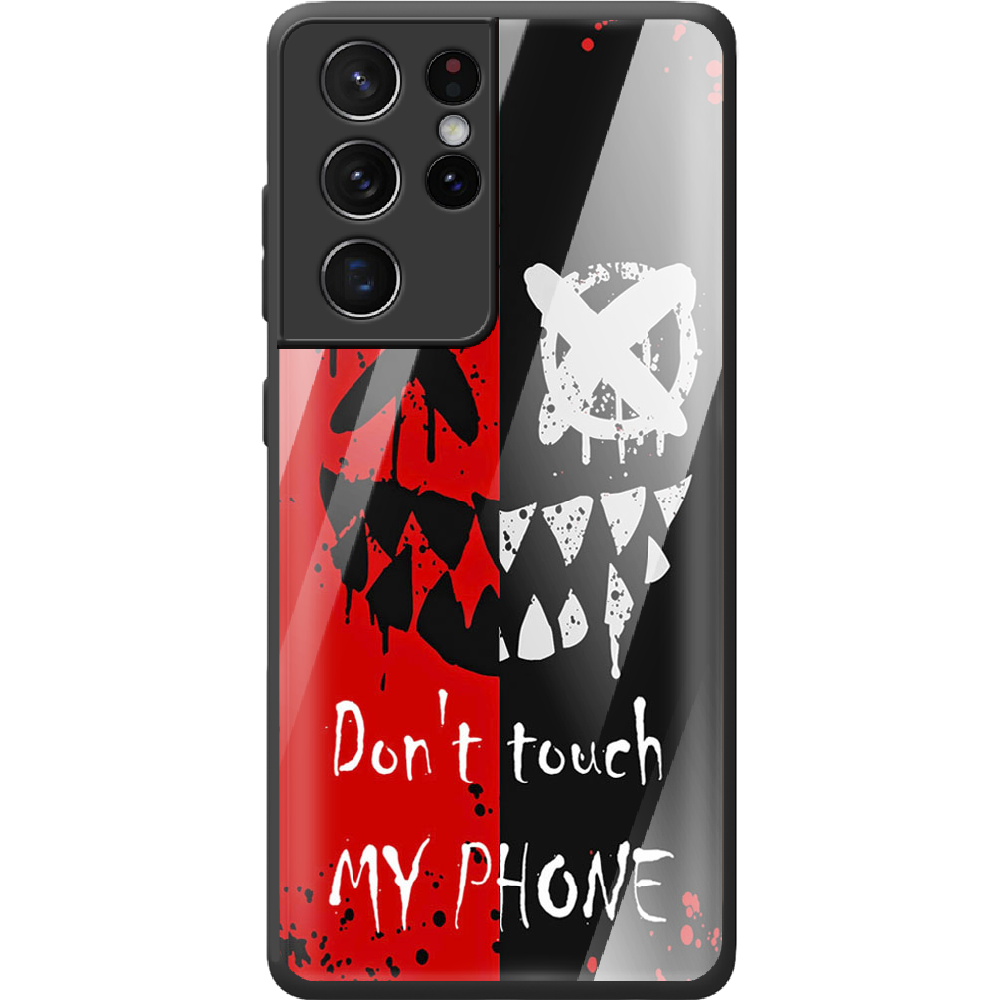 Чехол BoxFace Samsung G998 Galaxy S21 Ultra Bad Smile Черный силикон со стеклом (41719-up2468-42231)