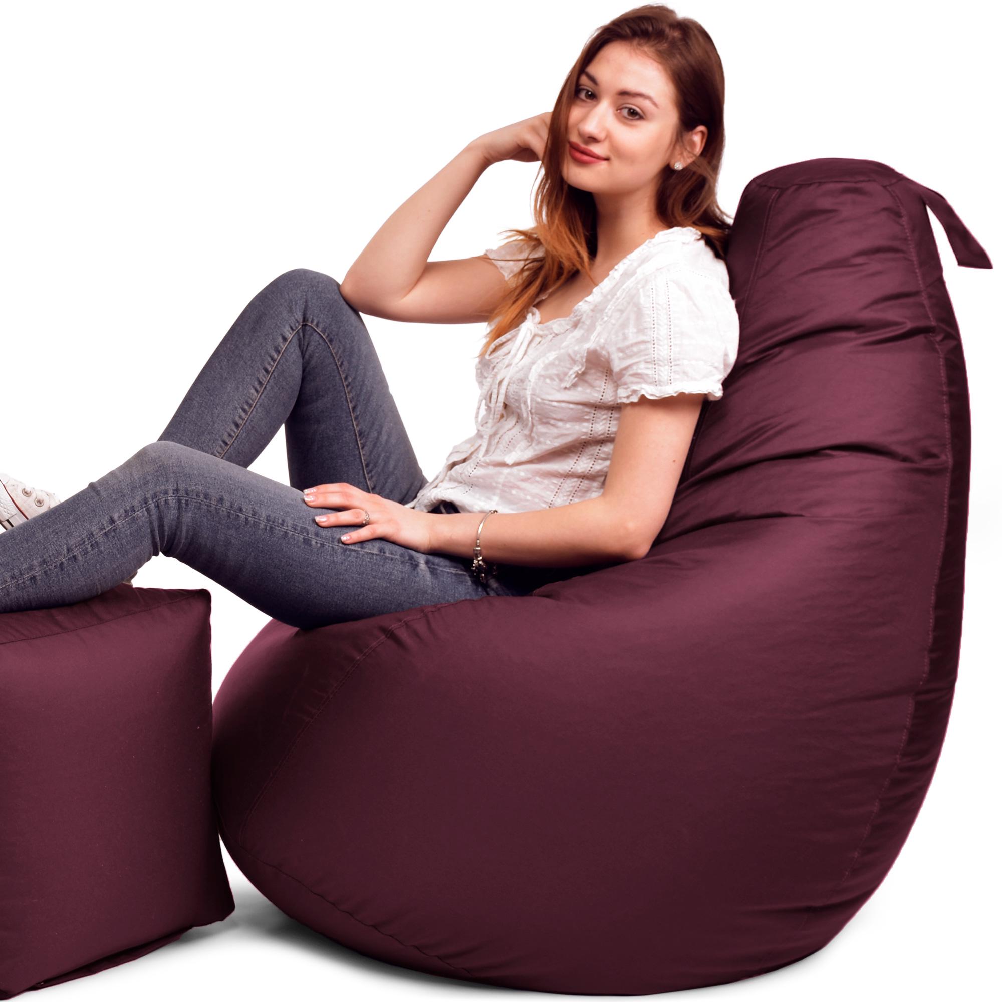 Кресло-мешок iQmebel Груша стандарт+ оксфорд Бордовый - фото 2 Кресло-мешок iQmebel Груша стандарт+ оксфорд Бордовый - фото 2