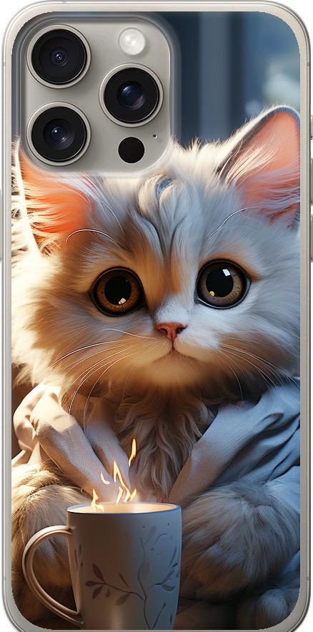 Чехол на iPhone 15 Pro Max White cat (5646u-3098-42517)