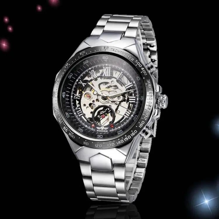 Годинник чоловічий механічний наручний Winner Skeleton з автопідзаводом Сріблястий (IBW903S) - фото 7 Годинник чоловічий механічний наручний Winner Skeleton з автопідзаводом Сріблястий (IBW903S) - фото 7