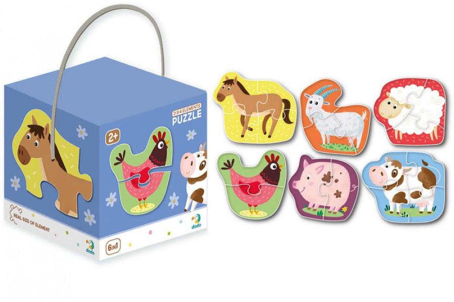 Пазл DoDo Домашние животные 300152 2-3-4 эл. (1191147128)