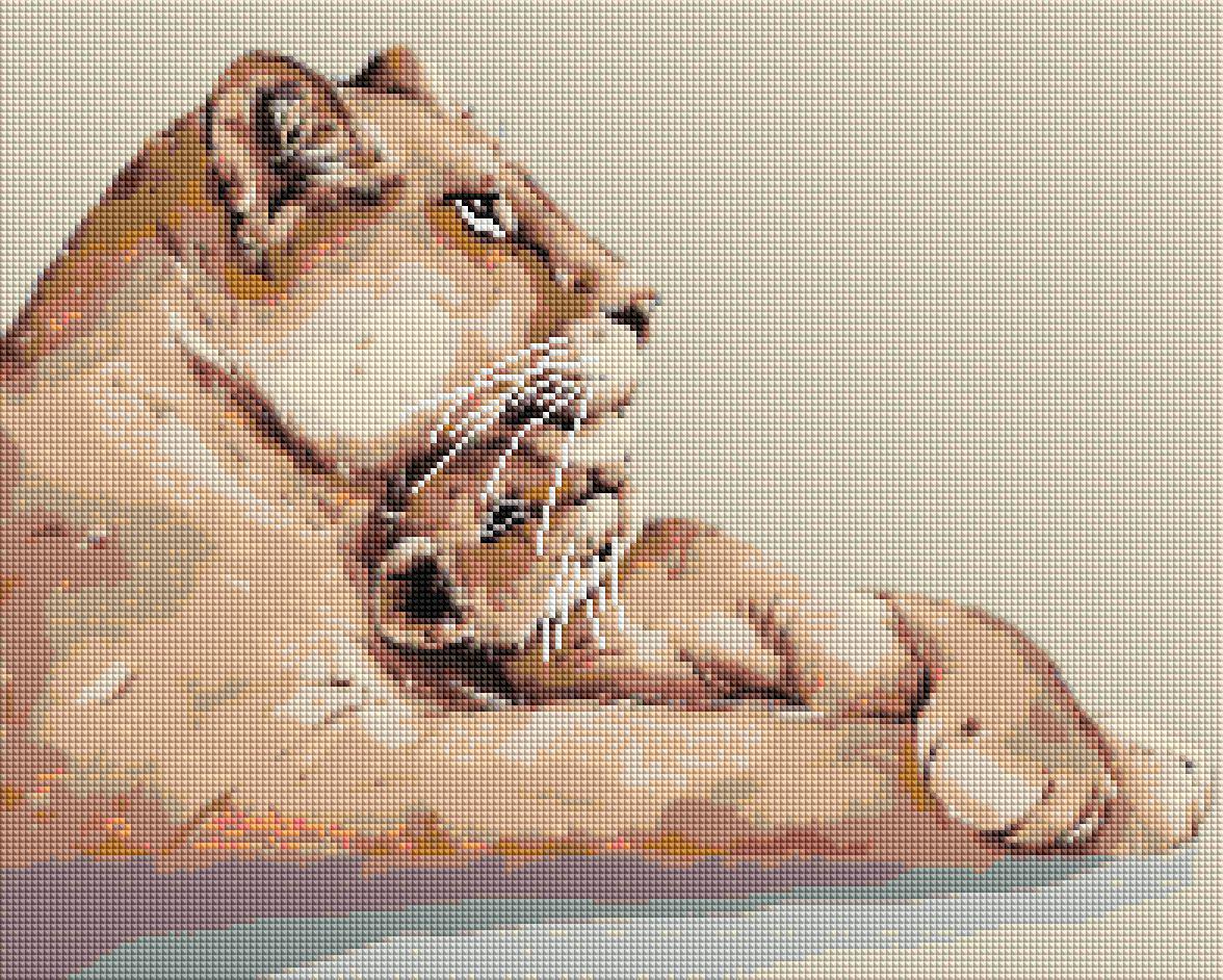 Алмазная мозаика Brushme Львиное сердце 40x50 см (DBS1029)