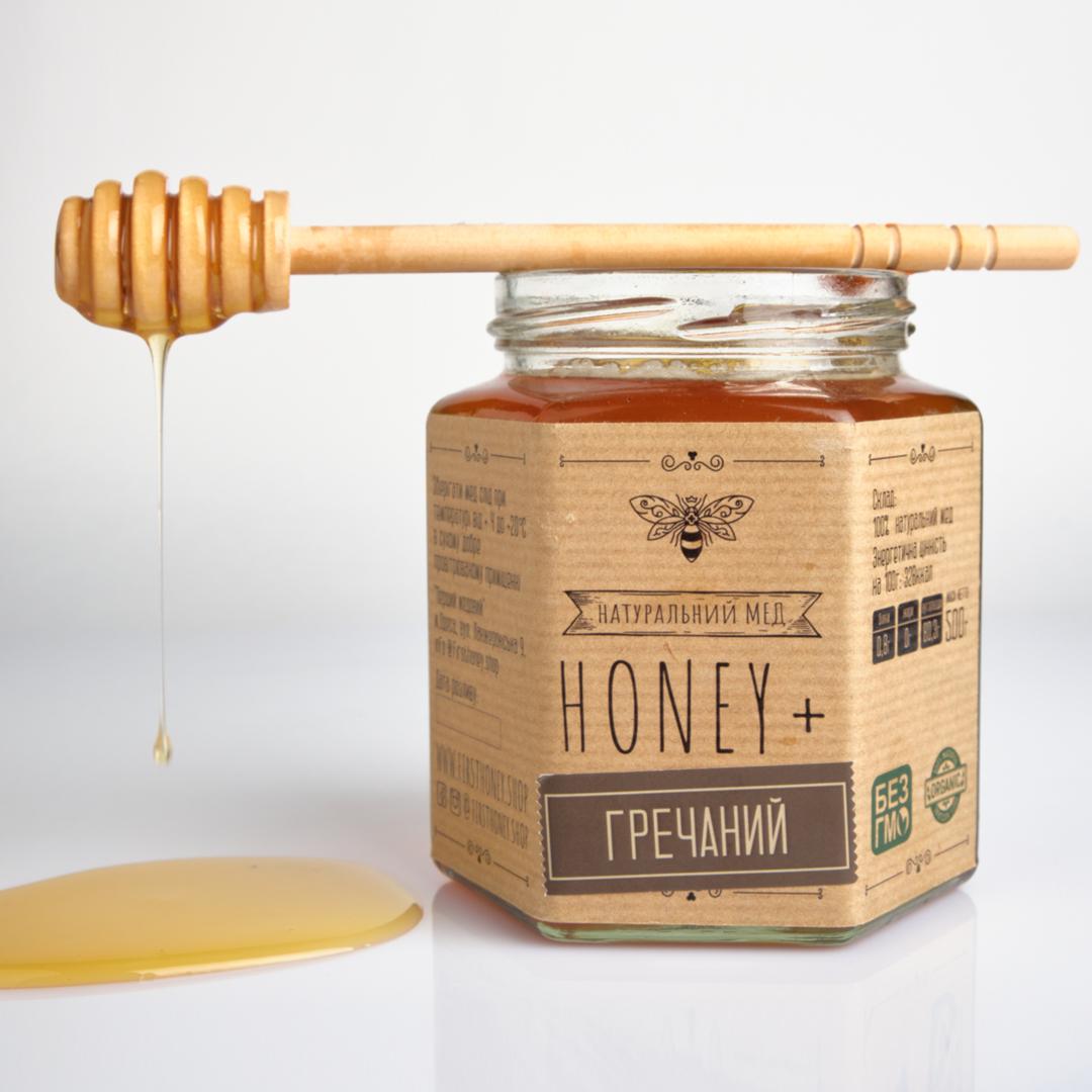 Мед натуральный Honey+ Natural гречишный 500 г