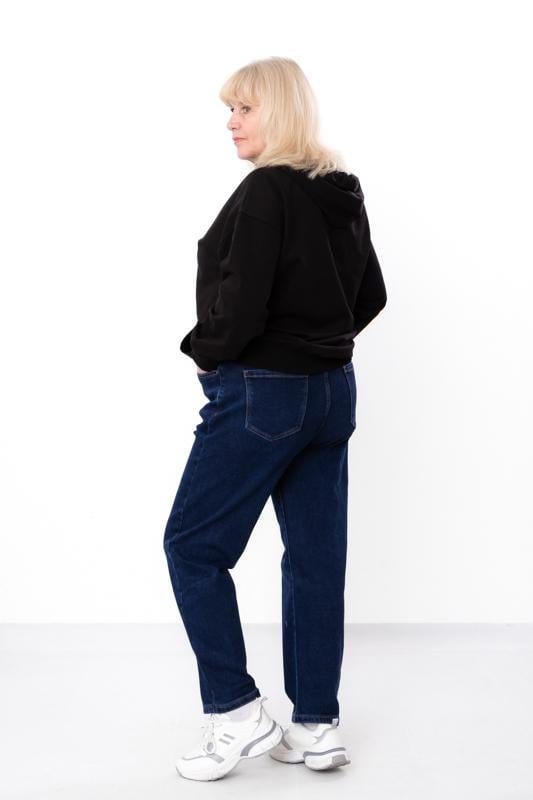 Джинси жіночі зимові Носи Своє напівбатал однотонні класичного крою р. 30 Синій (14293) - фото 3