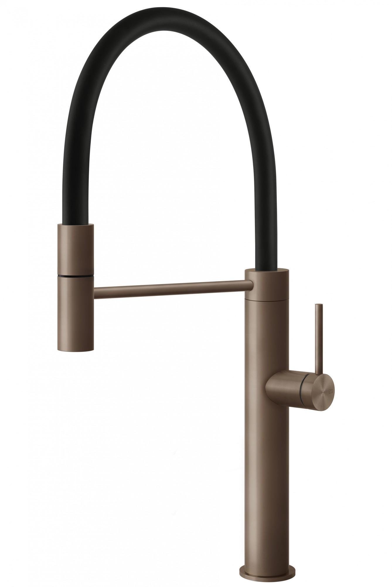 Смеситель кухонный Gessi 316 Flessa Медь брашированная PVD (60010#708)