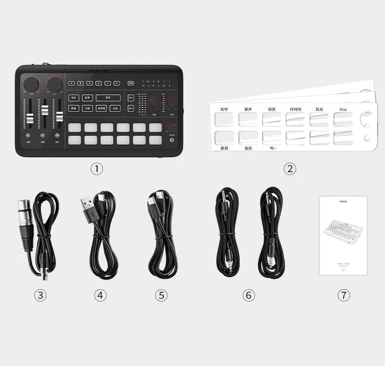 Аудиоинтерфейс микшер для стрима Ulanzi AX01 2в1 (2537151228) - фото 4 Аудиоинтерфейс микшер для стрима Ulanzi AX01 2в1 (2537151228) - фото 4