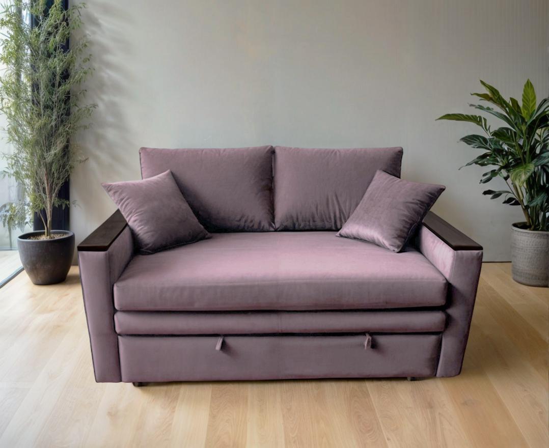 Диван-трансформер Tobi Sho Kubus-120 мягкий для гостиной велюр 1600х800х1000 мм Пудрово-сиреневый - фото 3 Диван-трансформер Tobi Sho Kubus-120 мягкий для гостиной велюр 1600х800х1000 мм Пудрово-сиреневый - фото 3