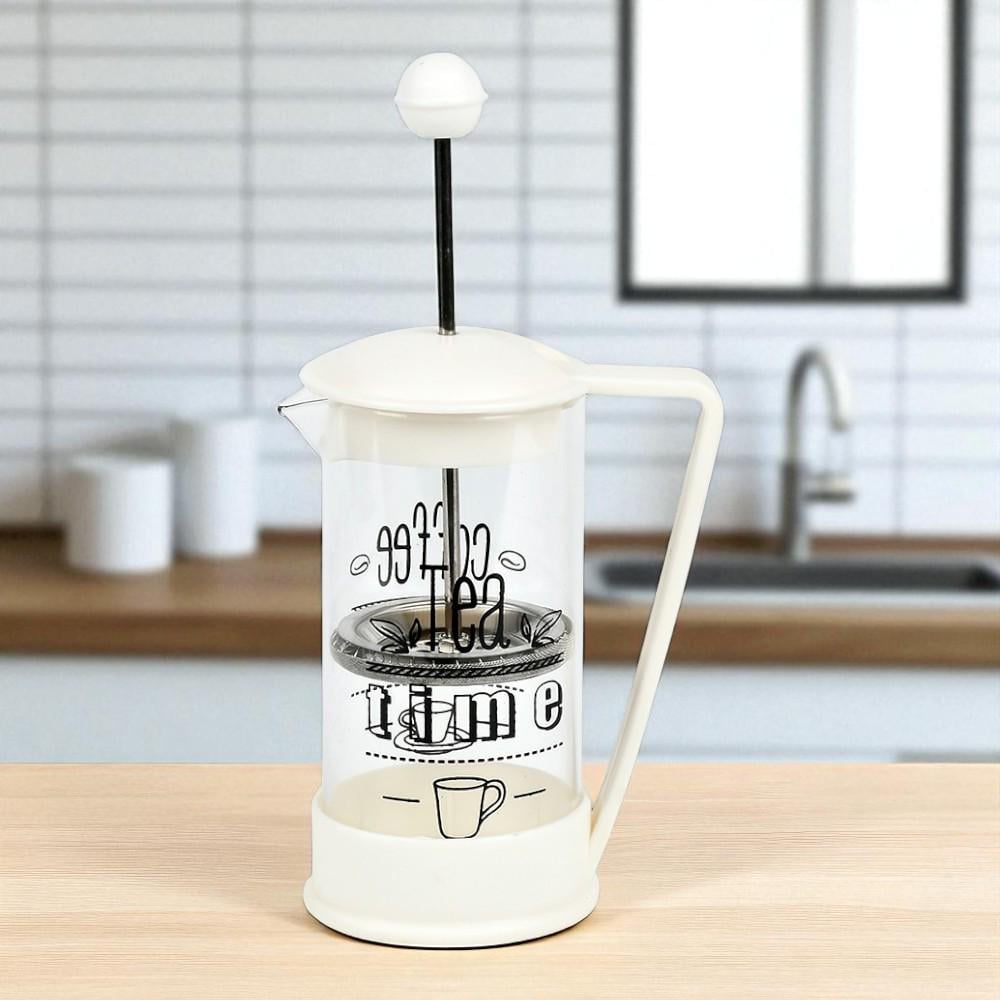 Френч-пресс для кофе и чая Coffee time 350 мл Белый