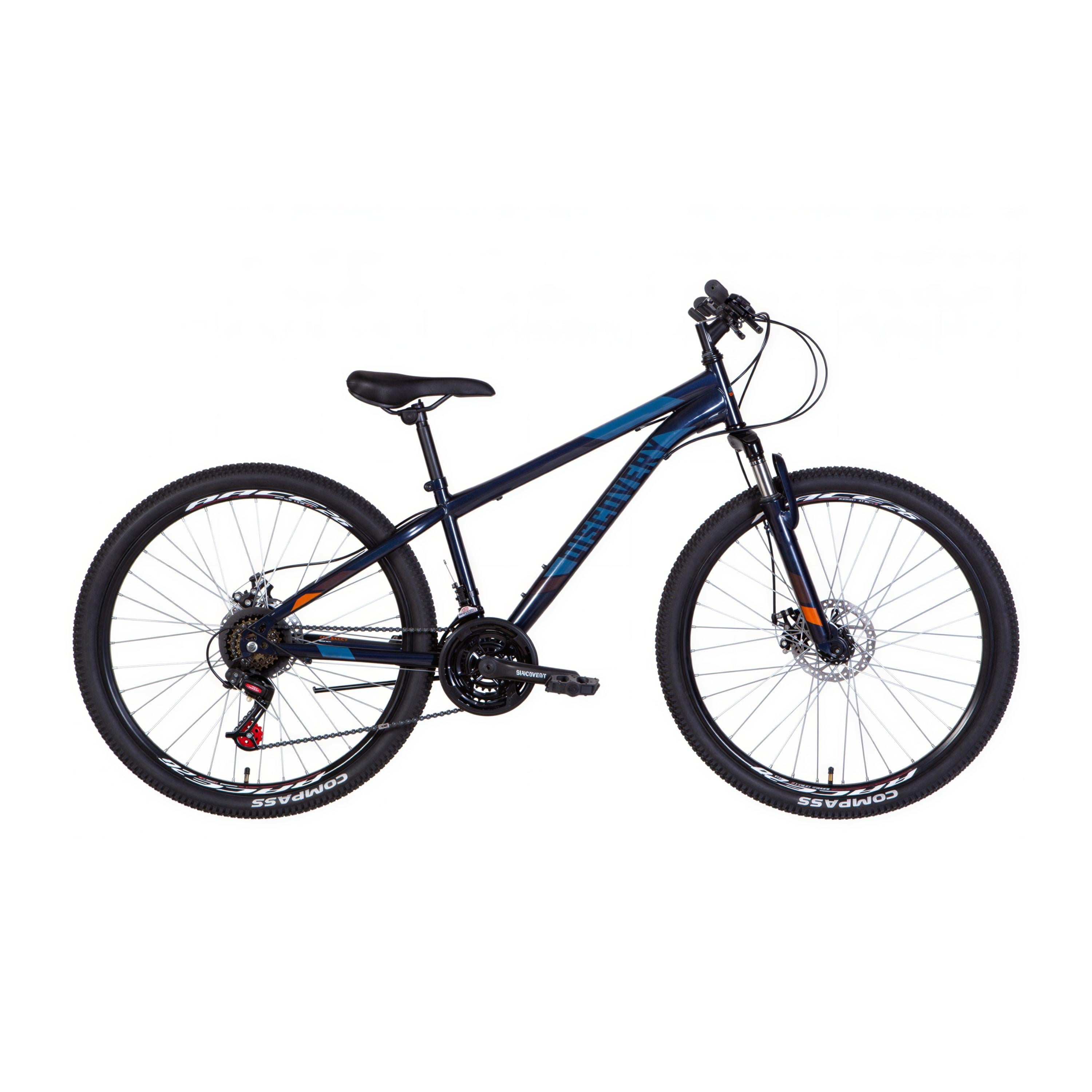 Велосипед горный 26" Discovery Rider AM DD рама 16" на рост 150-165 см Темно-синий с оранжевым (OPS-DIS-26-530)