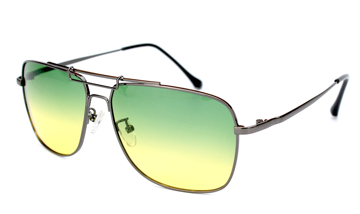 Окуляри чоловічі антифара Viscap 8375-C1 з металевою оправою на широке обличчя Сріблястий (40482)