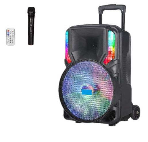 Колонка-бумбокс портативная XPRO NDR-12 30 Вт USB/SD/FM радио/Bluetooth/1 микрофон/ДУ (MER-15678)