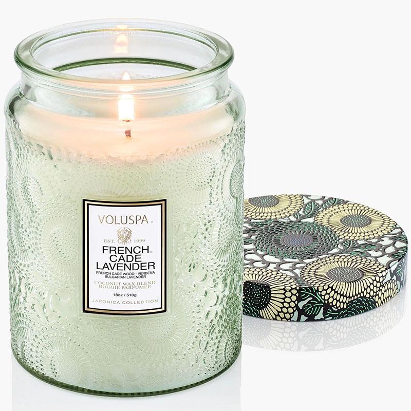 Свеча ароматическая Voluspa Japonica French Cade Lavender 510 г банка с крышкой (111002621)