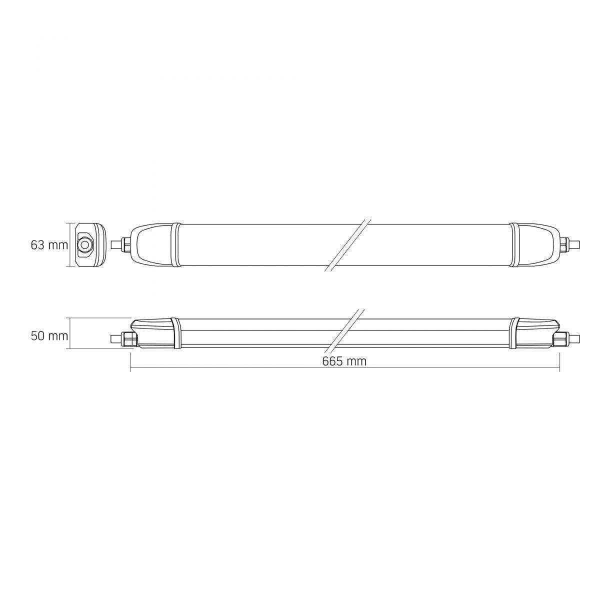Світильник лінійний магістральний Videx LED BNWL04 20W 0,6 м 5000K 220V IP65 - фото 2